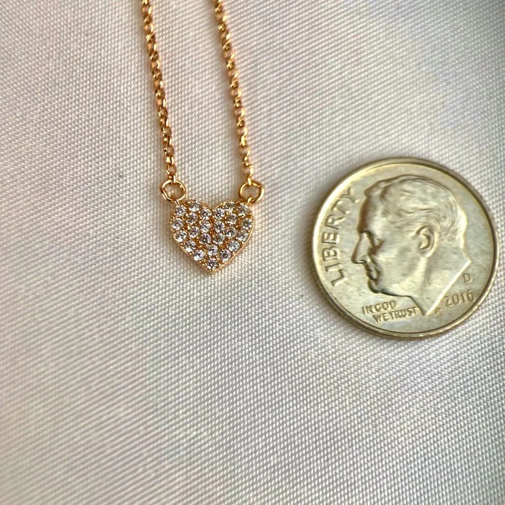 Kate Spade - Yours Truly Pave Heart Mini Pendant Necklace - Picture 5 of 6